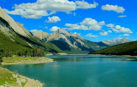 Wallpaper Forest Clouds Trees Mountains Lake Canada Albert