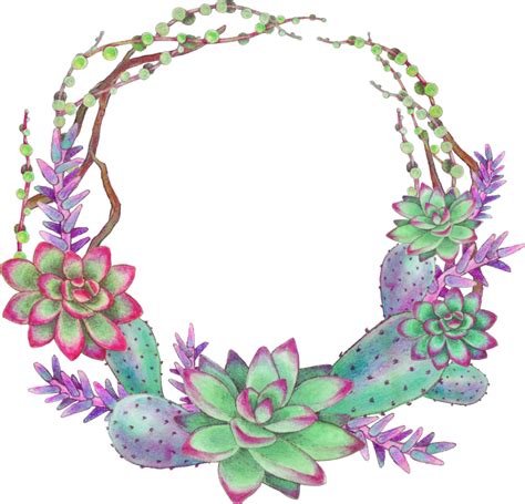 Succulent Wreath Png Free Logo Image