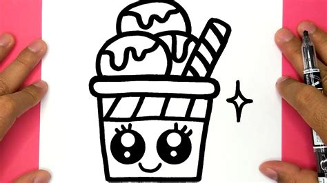 how to draw a cute ice cream and coloring draw cute things youtube