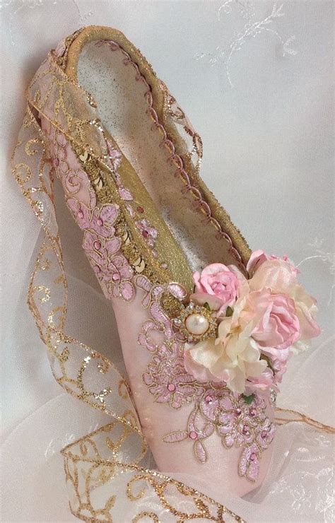 Pink And Gold Decorated Pointe Shoe Sugar Plum Fairy Nutcracker