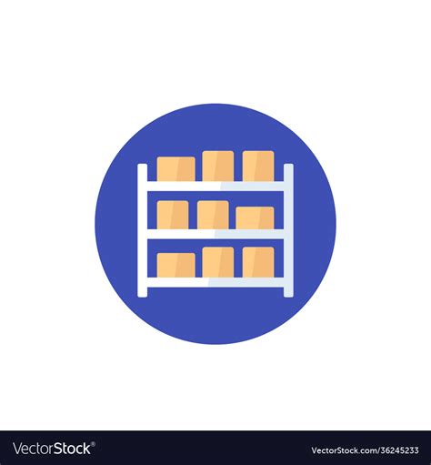 Inventory Icon In Flat Style Royalty Free Vector Image