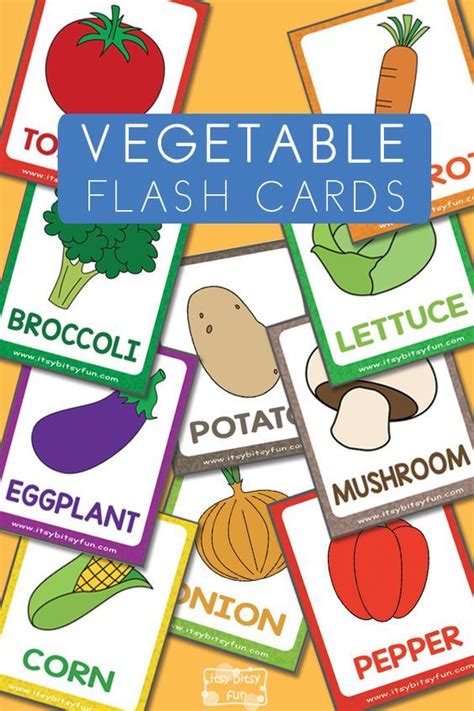 Vegetable Flashcards Flashcards For Kids Flashcards Flashcards For