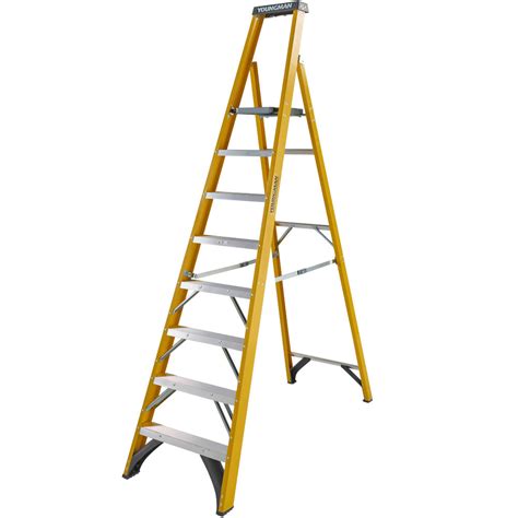 Youngman 8 Tread S400 Grp Trade Platform Step Ladder Bs En 131