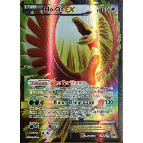 Carte Pokémon 121 122 Ho Oh Ex 180 Pv Ultra Rare Full Art Xy