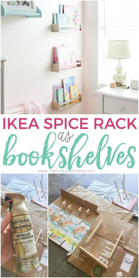 Ikea Spice Racks As A Bookshelves The Turquoise Home
