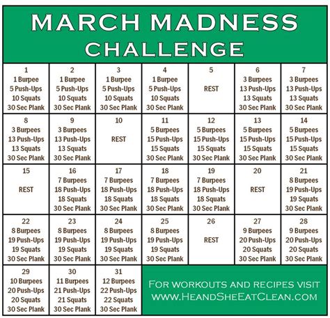 March Madness Fitness Challenge March Madness Fitness Challenge Full