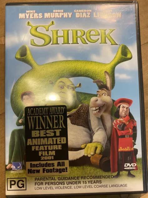 Shrek Mike Myers Eddie Murphy Dreamworks Dvd R4 Pg Pal 2001 Da315 795