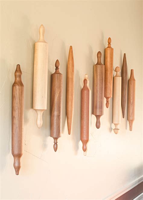 Rolling Pin Holder Oil And Handmade Hooks For Display Rolling Pin
