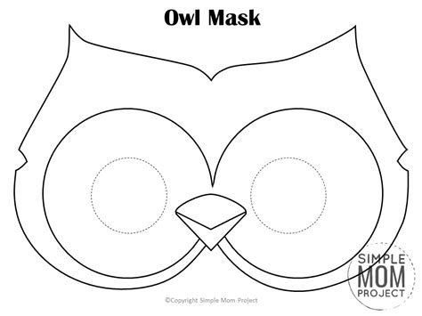 Free Owl Mask Templates For Kids Owl Mask Mask Template Owl Crafts