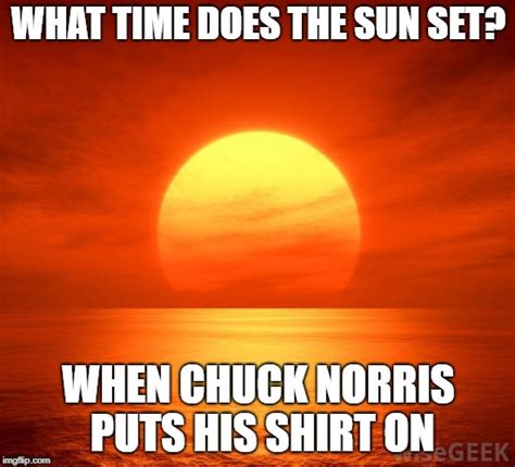 Chuck Norris Sunset Imgflip
