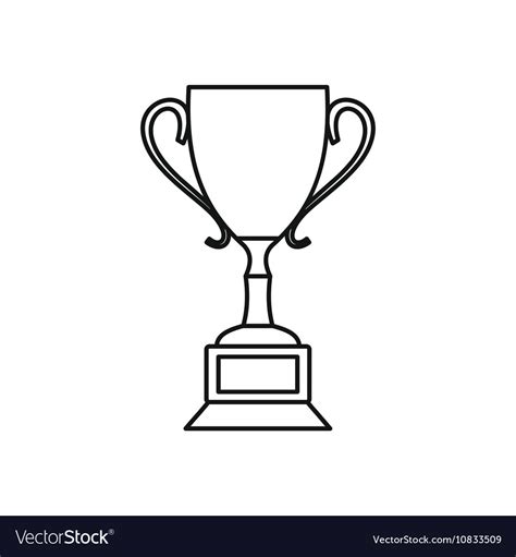 Trophy Cup Icon Outline Style Royalty Free Vector Image