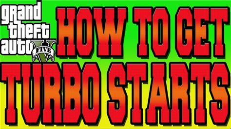 Gta 5 Online Race Turbo Start Tutorial How To Get Turbo Starts In