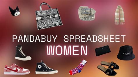 Pandabuy Womens Spreadsheet Adding New Items Everyday Youtube