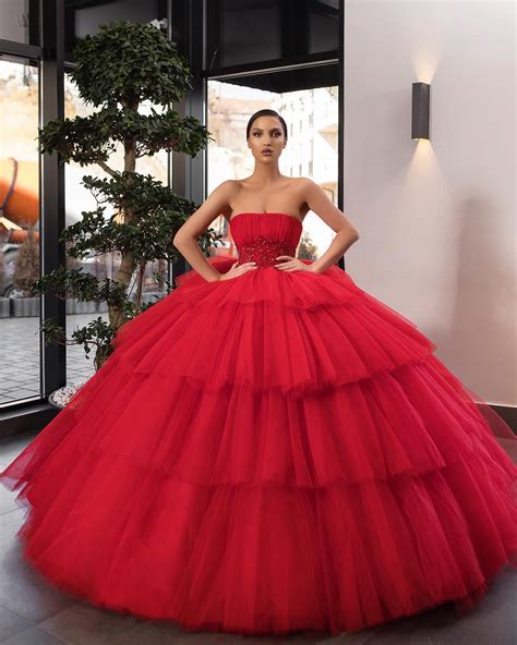 Lia Stublla Haute Couture Red Ball Gowns Ball Dresses Ball Gowns Prom