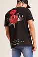 Forever 21 Cotton Culture Floral Graphic Tee in Black/Red (Black) for ...