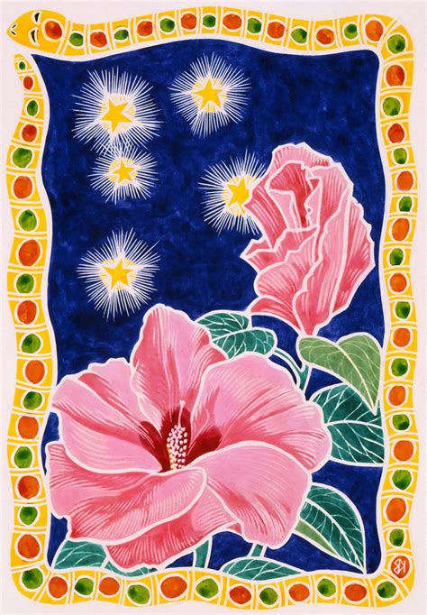 Desert Rose Starry Night Kate Burness Art