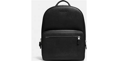 Coach Hudson Backpack In Crossgrain Leather In Silverblack Black For