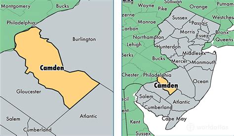 Camden County New Jersey Map Of Camden County Nj Where Is Camden