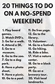 20 Free Things to Do This Weekend | Free things to do, Cute date ideas ...