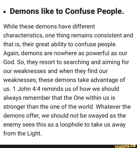 Demons Like To Confuse People While These Demons Have Different