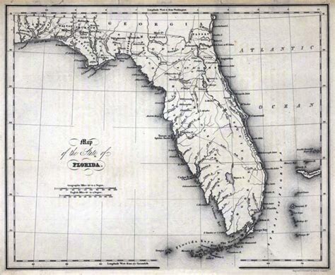 Map Of Florida 1832
