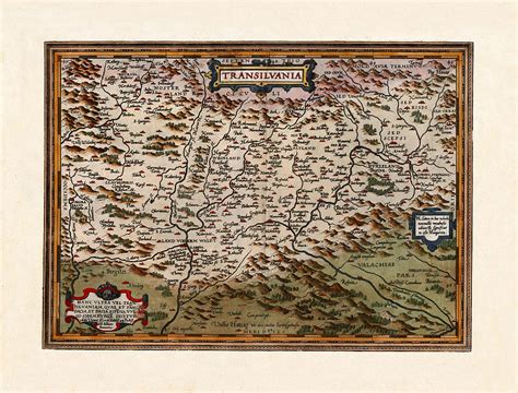 Map Of Transylvania 1566 Photograph By Andrew Fare Pixels