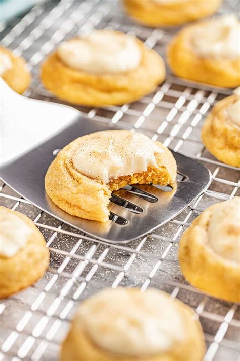 Pumpkin Cheesecake Thumbprint Cookies A Fun Festive Fall Cookie