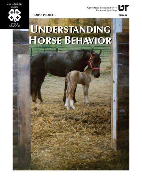 Understanding Horse Behavior Understanding Horse Ut Extension