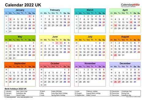 Calendar 2022 Uk Free Printable Microsoft Excel Templates