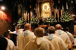 Czestochowa, Poland. Mass at Jasna Gora Monastery (Black Madonna ...