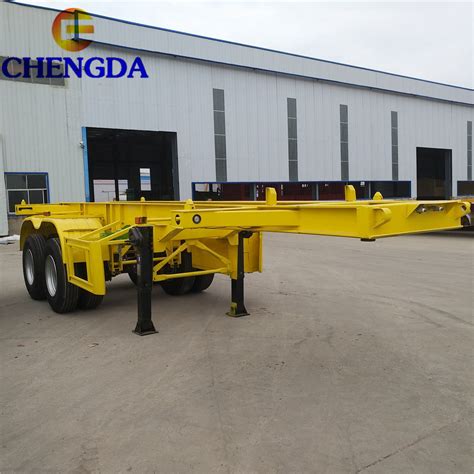 2 Axle 20ft Skeleton Container Semi Trailer For 20ft Container China