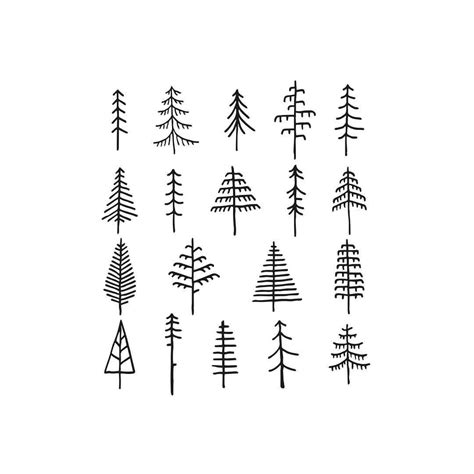 How To Draw Small Pine Trees At How To Draw