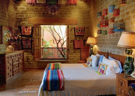 Mexican Bedroom Charming Room Decorated With Inexpensive Colourful