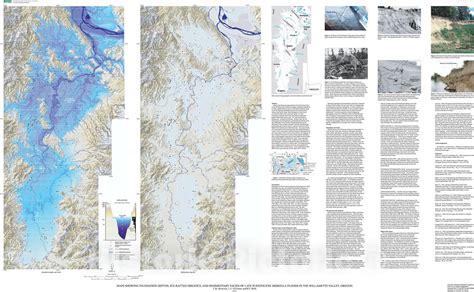 Map Maps Showing Inundation Depths Ice Rafted Erratics And