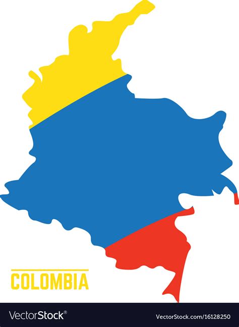 Flag And Map Of Colombia Royalty Free Vector Image