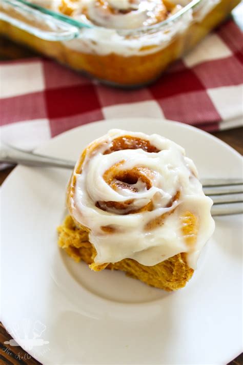 Pumpkin Cinnamon Rolls With Sweet Cream Icing Domestically Creative