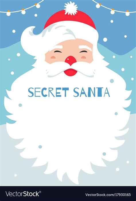 Secret Santa Present Exchange Game Vector Poster Download A Free