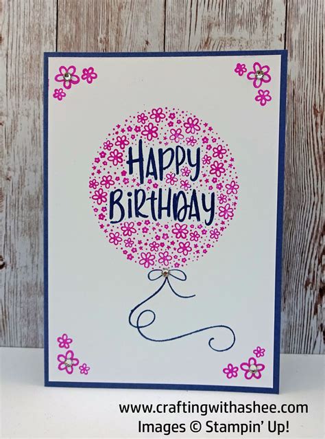 Happy Birthday Balloon Card Stampin Up Crafting With Ashee