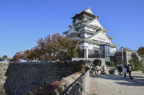 Tourist And People Visit The Osaka Castle In Osaka Japan Editorial