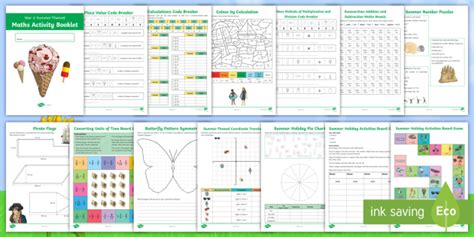 Year 6 Summer Themed End Of Year Maths Activity Booklet