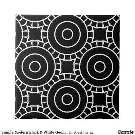 Black And White Tile With Circles On It
