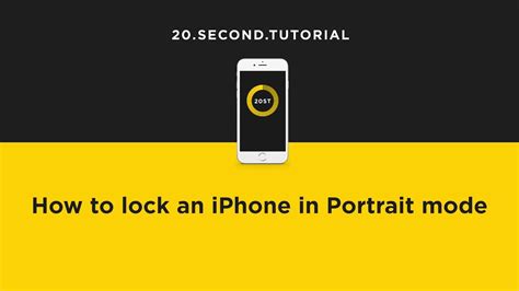Lock Iphone In Portrait Orientation Apple Iphone Tutorial 1 Youtube