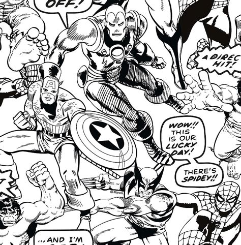 Black And White Marvel Comic Strip Avengers Black And White Hd Phone