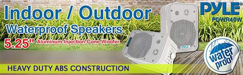 Pyle Home Pdwr40w 525 Inch Indoor Outdoor Waterproof Speakers White