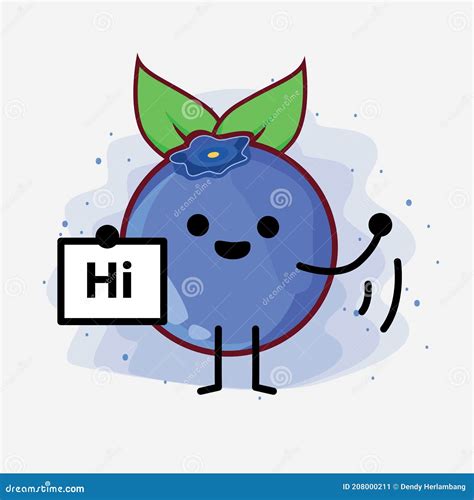 Cute Blueberry Mascot Carrying A Balloon Cartoon Vector Cartoondealer