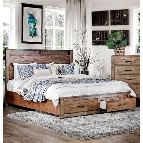 Update your bedroom décor with this leather headboard, the headboard has an understated plain design and is 20 in height. Carbon Loft Marquez Antique Oak Platform Storage Bed ...
