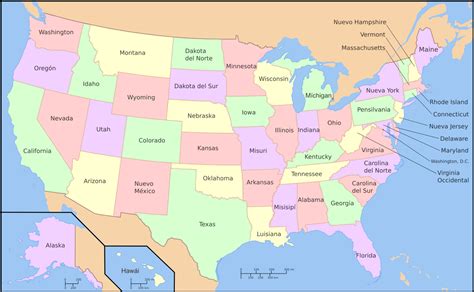 Mapa Eeuu Estados Y Capitales My Blog