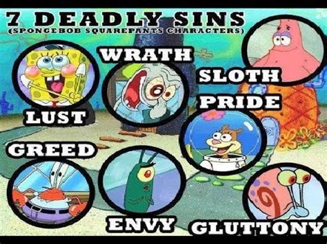 The seven (7) deadly sins, what are they and how to combat them. SpongeBob SquarePants & The 7 Deadly Sins...CRAZY! - YouTube