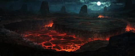 Lava By Artificialguy On Deviantart ภาพวาด เมือง