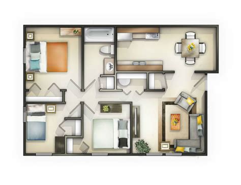 Choose the apartment that appeals to you the most. Knoxville, TN Apartment | Big Oak | Floorplans
